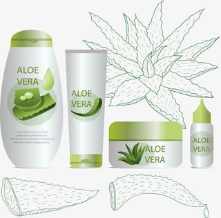 舒缓芦荟护肤套装免抠