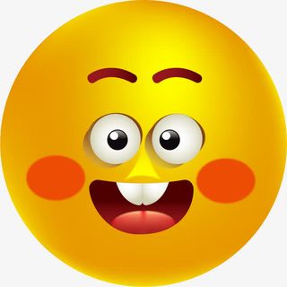 高兴大黄脸表情免抠