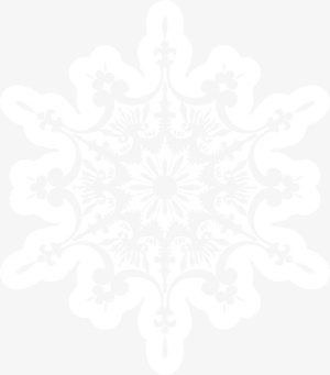白色冬日飞扬雪花片免抠