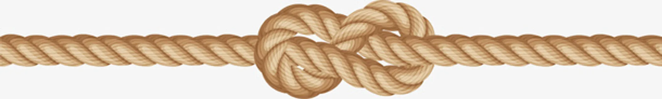 黄色编织打结绳子免抠