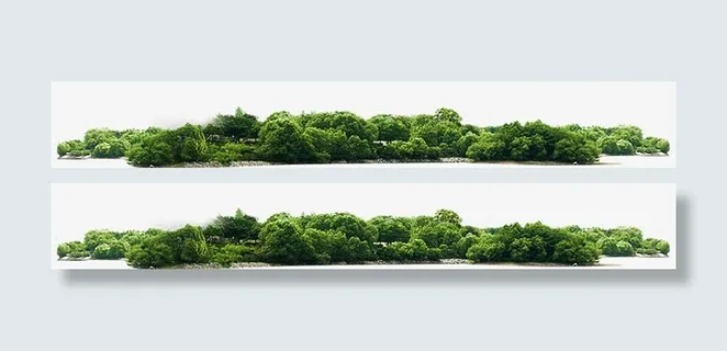 小岛海边树林清新免抠