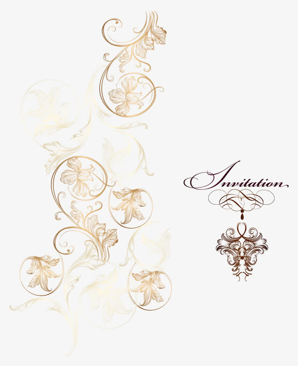 欧式花纹矢量免抠