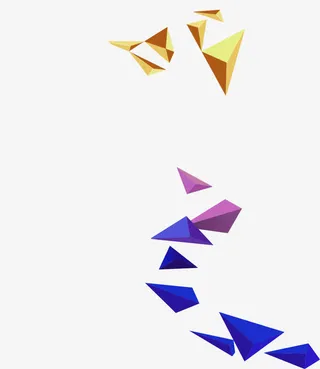 卡通几何漂浮素材免抠