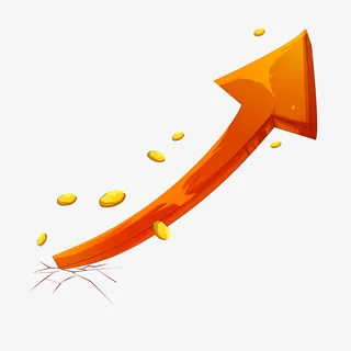 金币金钱上升插画巧免抠