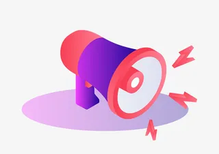 矢量渐变喇叭免抠