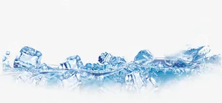 夏日海报节日冰块水免抠