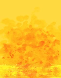 黄色沙滩手绘人物免抠