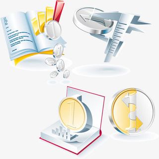 办公用品卡尺本PNG矢量元素免抠