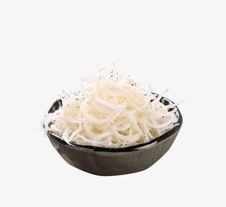 实物一碗小银鱼免抠