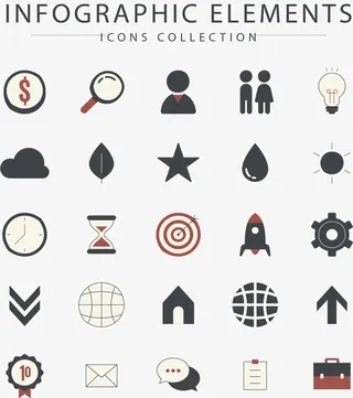 商务信息图表图标免抠标签元素