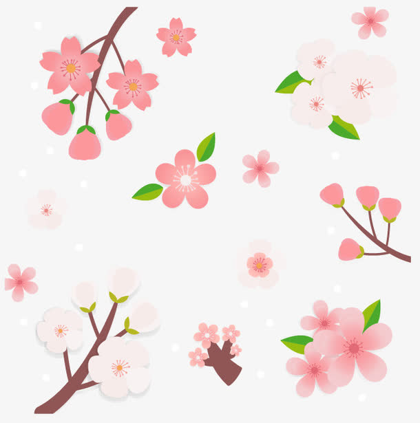 卡通清新樱花免抠