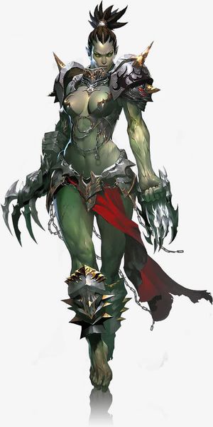 性感游戏人物形象免抠手绘/卡通手绘元素