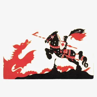 十字军骑士大战火龙免抠