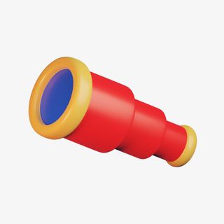 C4D立体3D模型卡通望远镜免抠