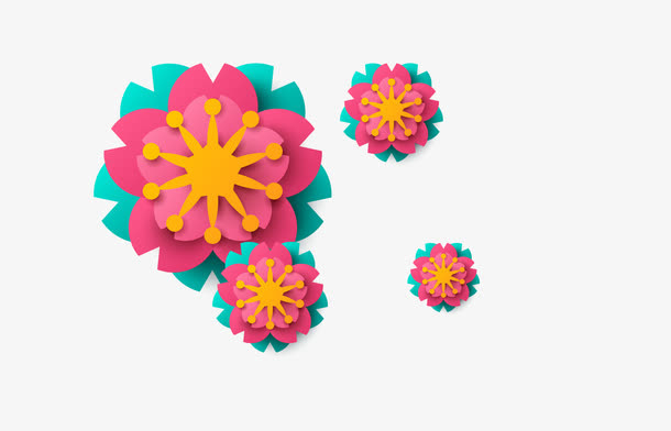 3D立体花朵装饰免抠