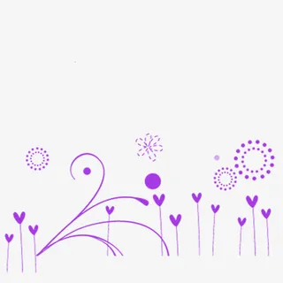 卡通花边框免抠