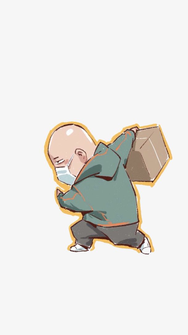 光头寄快递的小哥免抠
