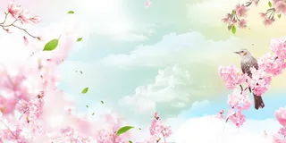 醉美春天海报背景素材高清