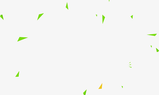 绿色三角形碎片招聘素材免抠