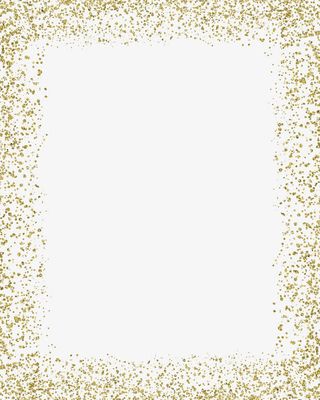金色粉末矩形装饰边框免抠