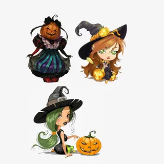 万圣节女巫免抠