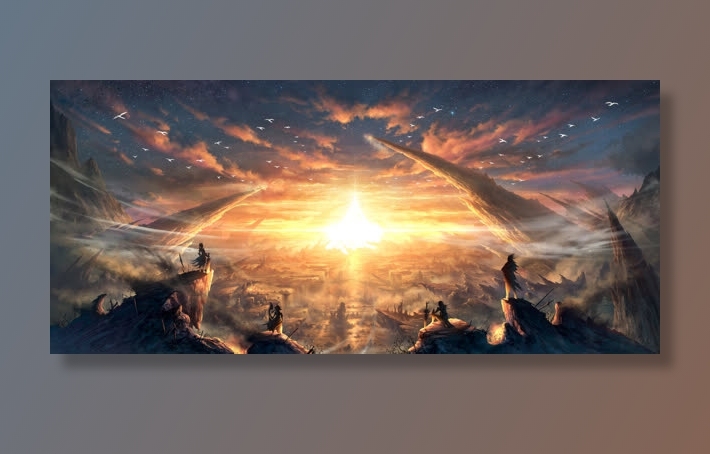 阳光魔幻游戏场景免抠