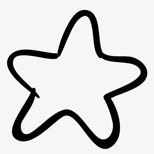 空心五角星标志图标免抠