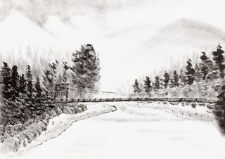 古风墨迹素材水墨免抠