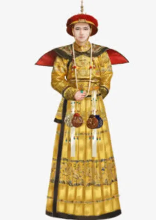 清朝皇帝古风手绘免抠