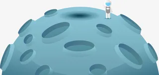 人类月球日蓝色月球免抠