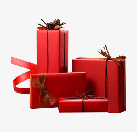 红色礼物免抠