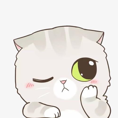 猫咪手绘眨眼免抠