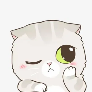 猫咪手绘眨眼免抠