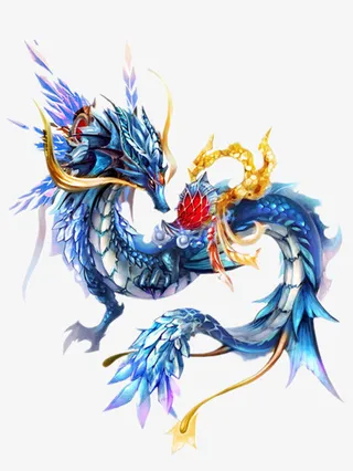 蓝色的龙免抠