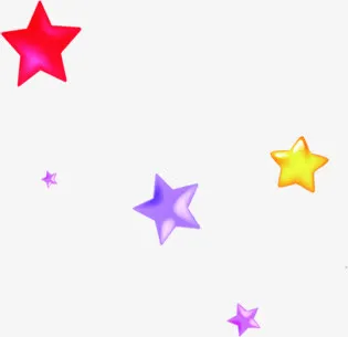 彩色星星春节素材免抠