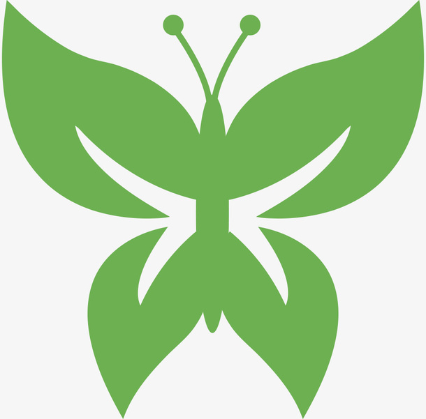 绿色变异蝴蝶免抠