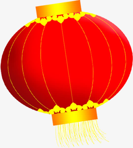 红色中国新年灯笼免抠