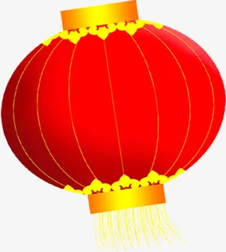 红色中国新年灯笼免抠