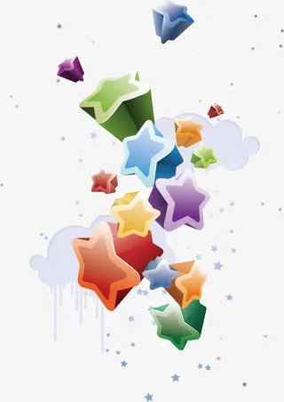 绚丽星星元素免抠