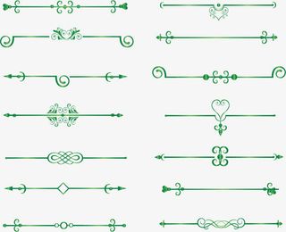 绿色欧式边框免抠