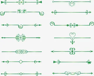 绿色欧式边框免抠