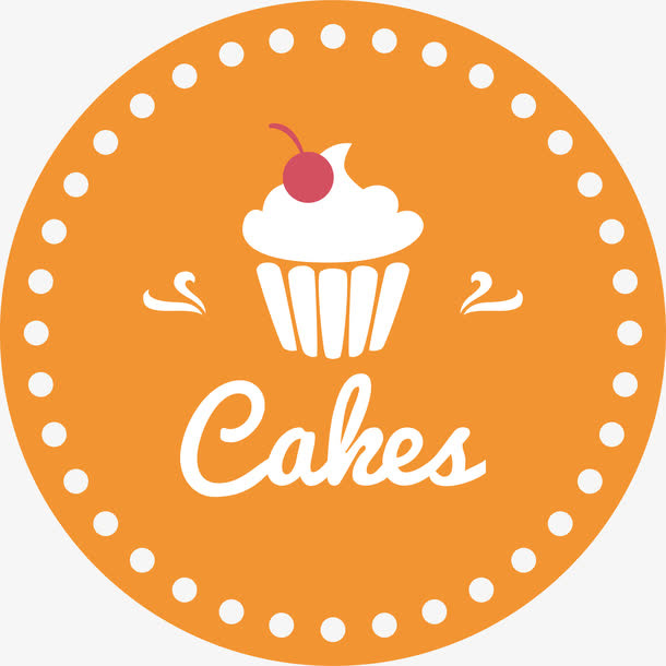 圆形纸杯蛋糕标签免抠