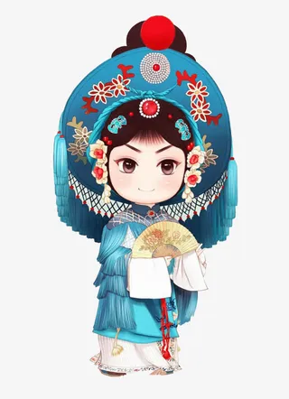 卡通京剧人物免抠