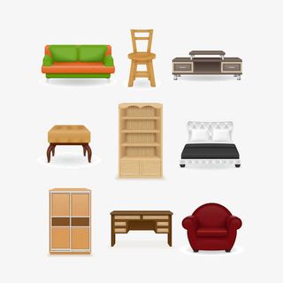 卡通各种家具免抠