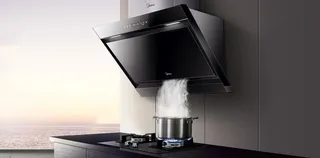 大气简约黑白吸油烟机商务背景素材高清