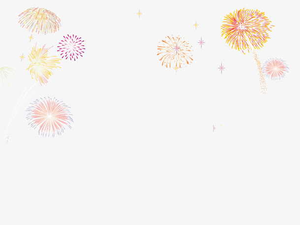 圣诞节节日素材烟花绽放免抠