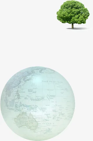 转动的地球仪免抠