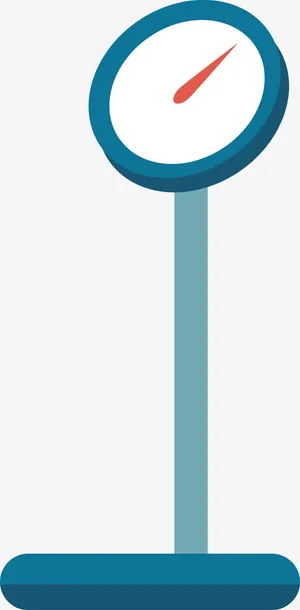 卡通医院体检体重秤矢量素材免抠