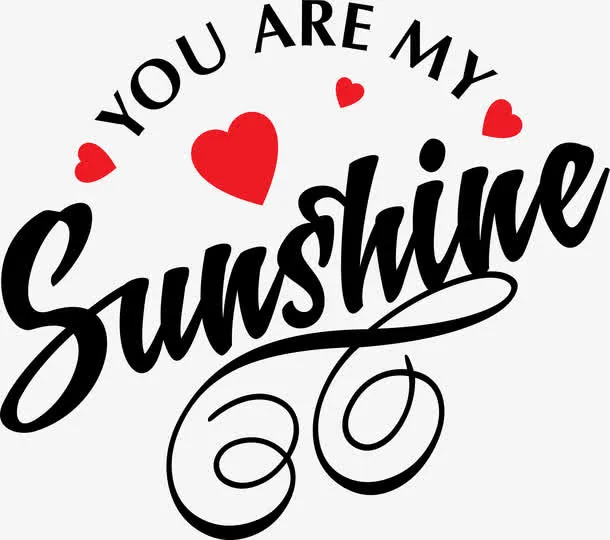手绘sunshine英文字体设计免抠