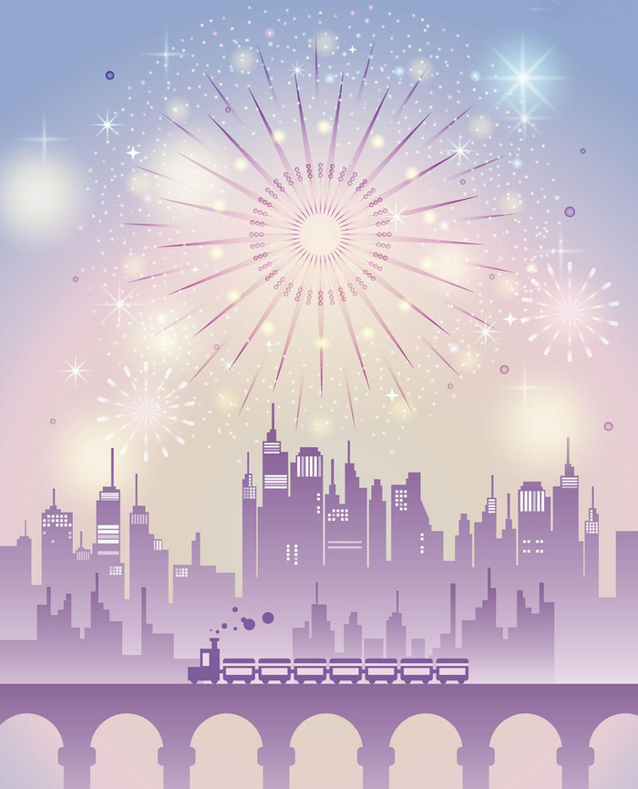 城市建筑夜景狂欢平面广告高清